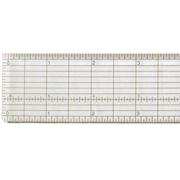 Clear Plastic Grid Ruler with Metal Cutting Edge