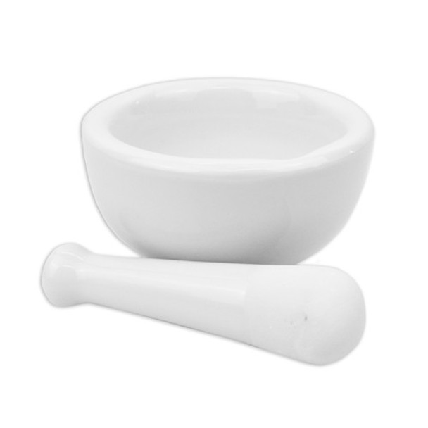 Kaimei Mortar and Pestle, White