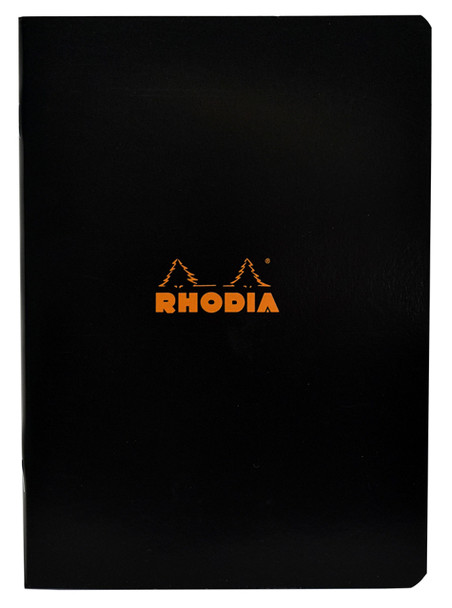 Rhodia Staple Notebook, Lined 6 x 8 Black