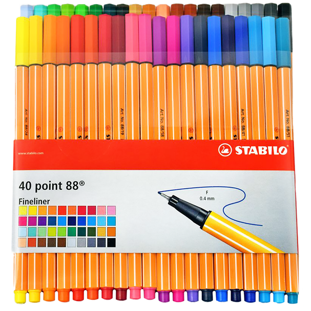 STABILO Point 88 Fine, Multicolor Set of 40