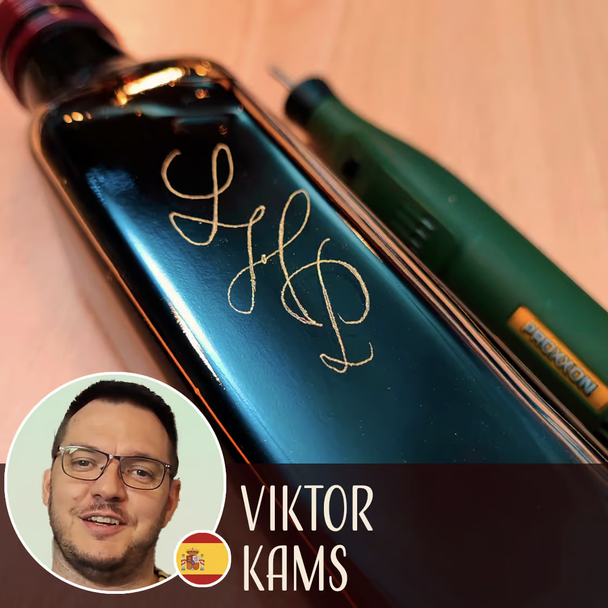 Lettering for Holiday Projects - Viktor Kams - Hand Engraving on Glass