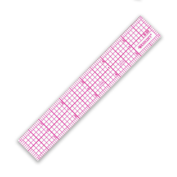 Westcott Flexible Clear Graph Ruler, 1 x 6"