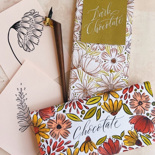 Aspacía Kusulas - Florals with Pointed Pen: Chocolate Wrap Edition - June 20, 2026