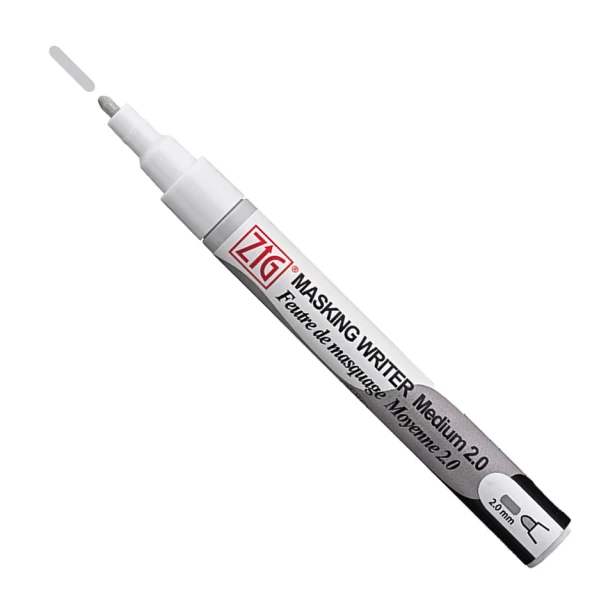Zig Masking Writer fluid pen for watercolor art and lettering, 2mm medium bullet tip