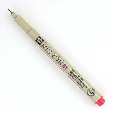 Pigma Micron Red 01 = 0.25mm