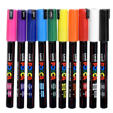 Uni POSCA PC-3ML Glitter Paint Marker Art Pen - All Colours - Buy 4 Pay for  3