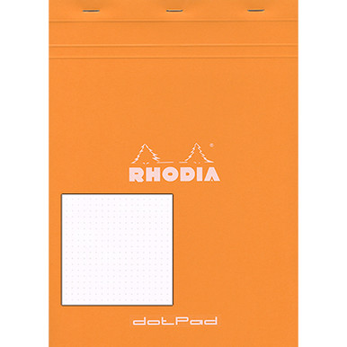 Rhodia Large A3 Orange 5/5 Square Grid 5mm Paper Notebook Pad Maths Art  Design