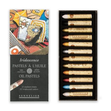 Sennelier Oil Pastels, Iridescent 12 Color Set - John Neal Books
