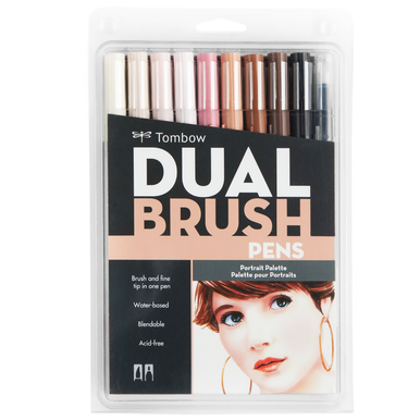 Tombow Dual Brush Pen Set, Tropical, 10PK - John Neal Books