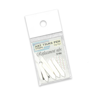 Tachikawa Art TSUKE Stripe Dip Pen, Replacement Nib Pack of 5