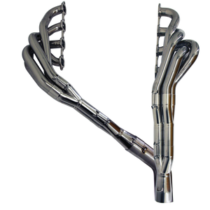 Asphalt Super Late Model Ford 71 Degree Stainless Exhaust Header Asphalt Super Late Model Ford 71 Degree Stainless Exhaust Header