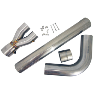Tailpipe Kit, Super Late Model, Stainless, 3.50" Collector - 3.50" Choke to 4.50" Outlet Tailpipe Kit, Super Late Model, Stainless, 3.50" Collector - 3.50" Choke to 4.50" Outlet
