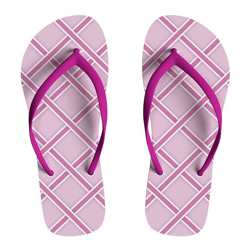 Pink Mesh Flip Flops