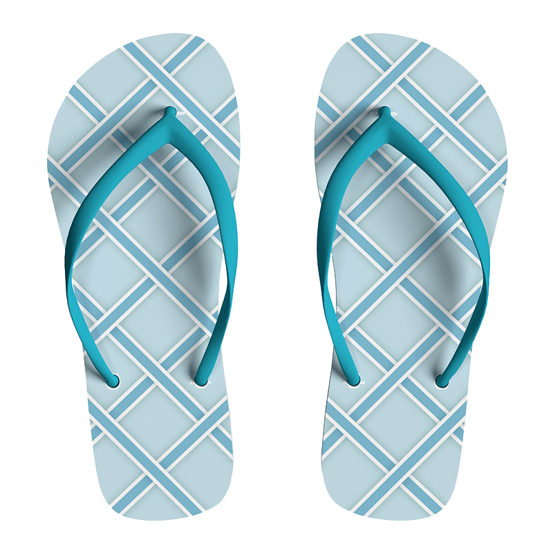 Blue Mesh Flip Flops