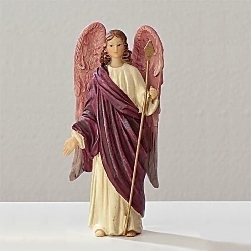 Saint Raphael Statue Holding Spear 31/2" Resin 40616 F.C