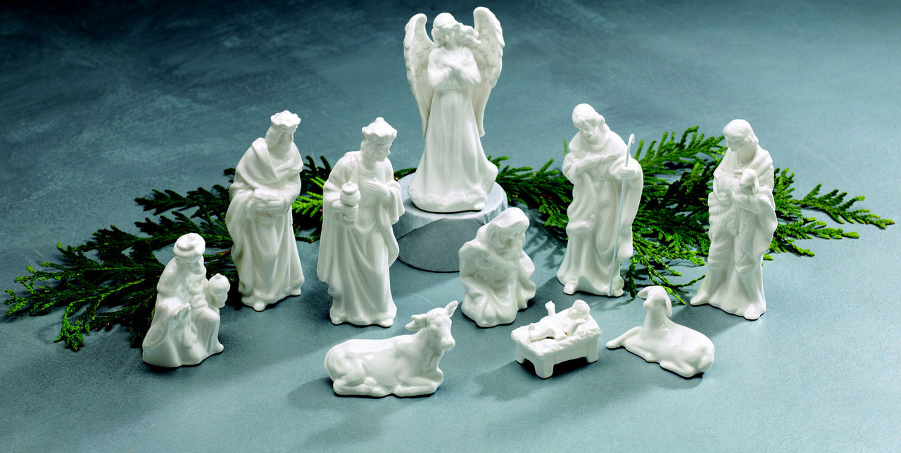 Nativity Traditional 10 Pieces In Porcelain Style Bur9716771