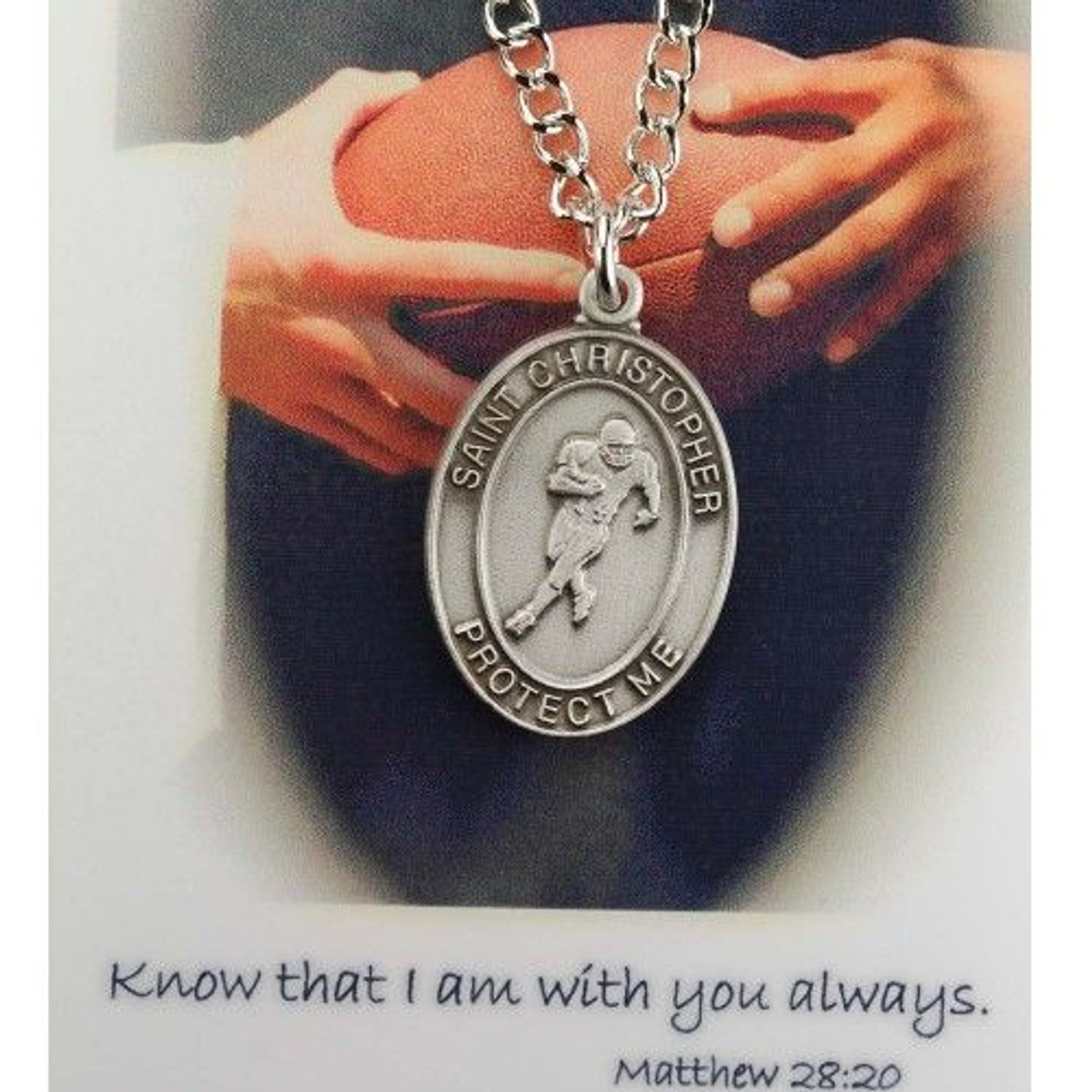 St christopher store baseball necklace