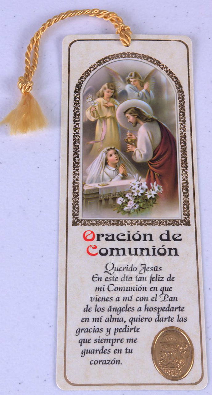 Paper Bookmark First Communion Oracion De Communion Spanish Girl F C Ziegler Company Paper Bookmark First Communion Oracion De Communion Spanish Girl F C Ziegler Company