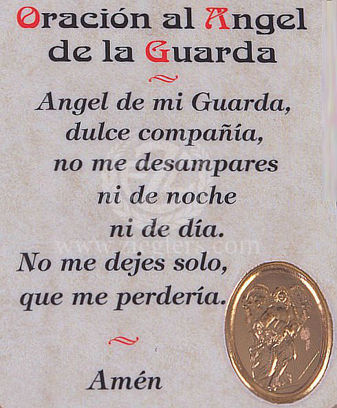 Bookmark Guardian Angel in Spanish F.C. Ziegler Company