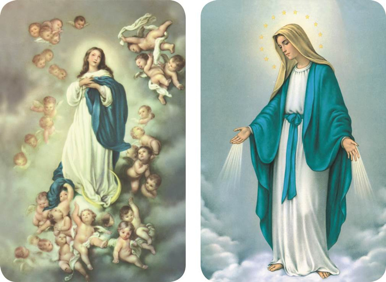 Immaculate Conception Our Lady Of Grace 2d Holy Card Fc Ziegler Company