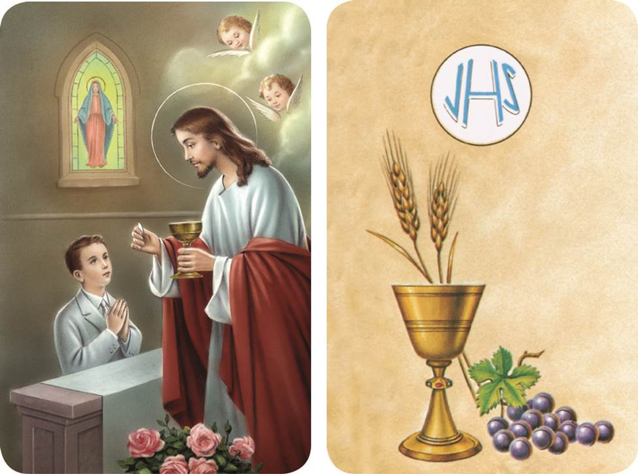 First Communion Boy 2D Holy Card F.C. Ziegler Company