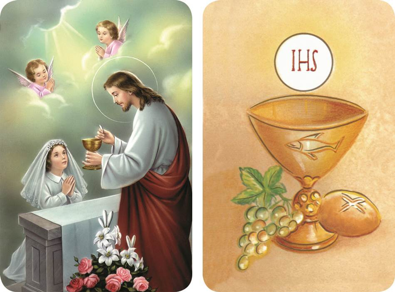 First Communion Girl 2D Holy Card EGA57 Combo 35220.1456869369