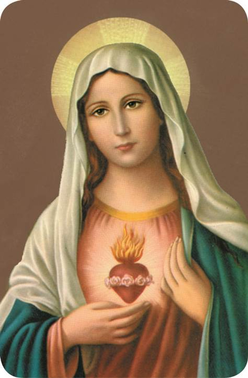 Sacred Heart Of Jesus Immaculate Heart Of Mary 2d Holy Card Fc Ziegler Company