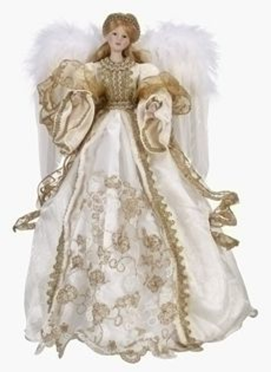 Angel Tree Topper Feather Wings Lace Accents 18 33289