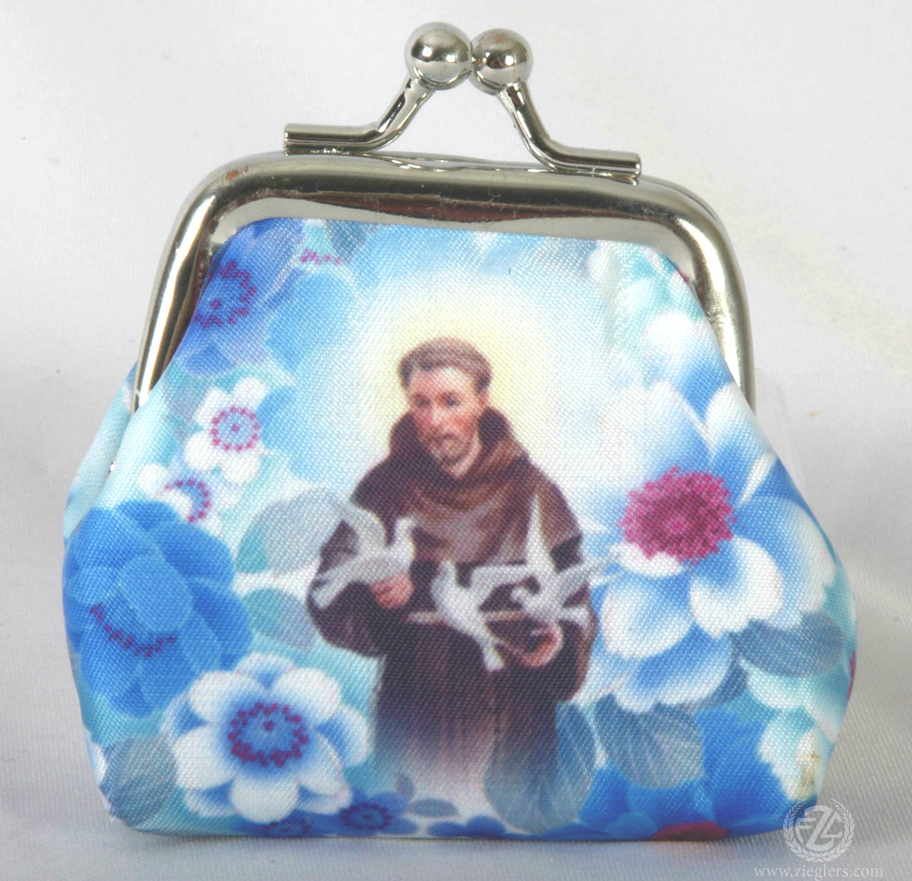 droguerie ロマネポーチ Saint Francis of Assisi Rosary Beads & Purse, Kiss Lock Closure, 2