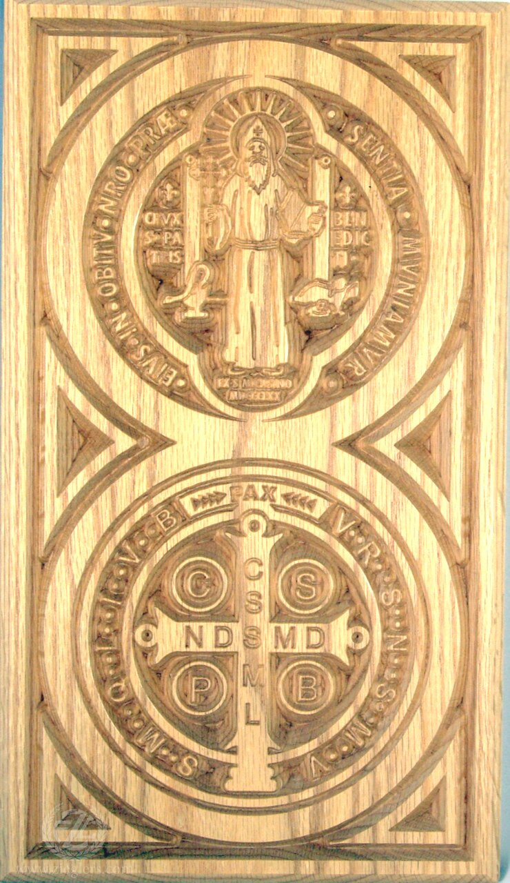 Benedictine Medal in Wood