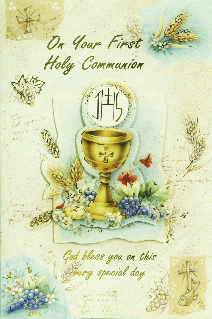 First Communion Greeting Card | Blessing | Blessed ...