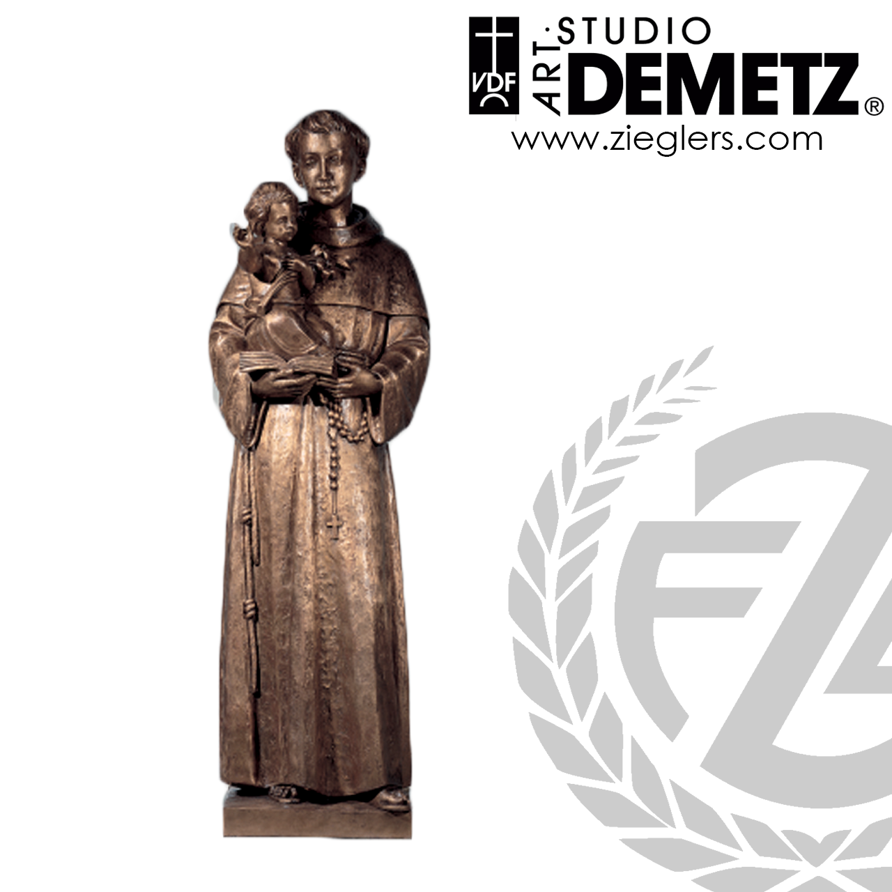 Saint Anthony With Infant Jesus, Wood or Fiberglass, 347, Italy