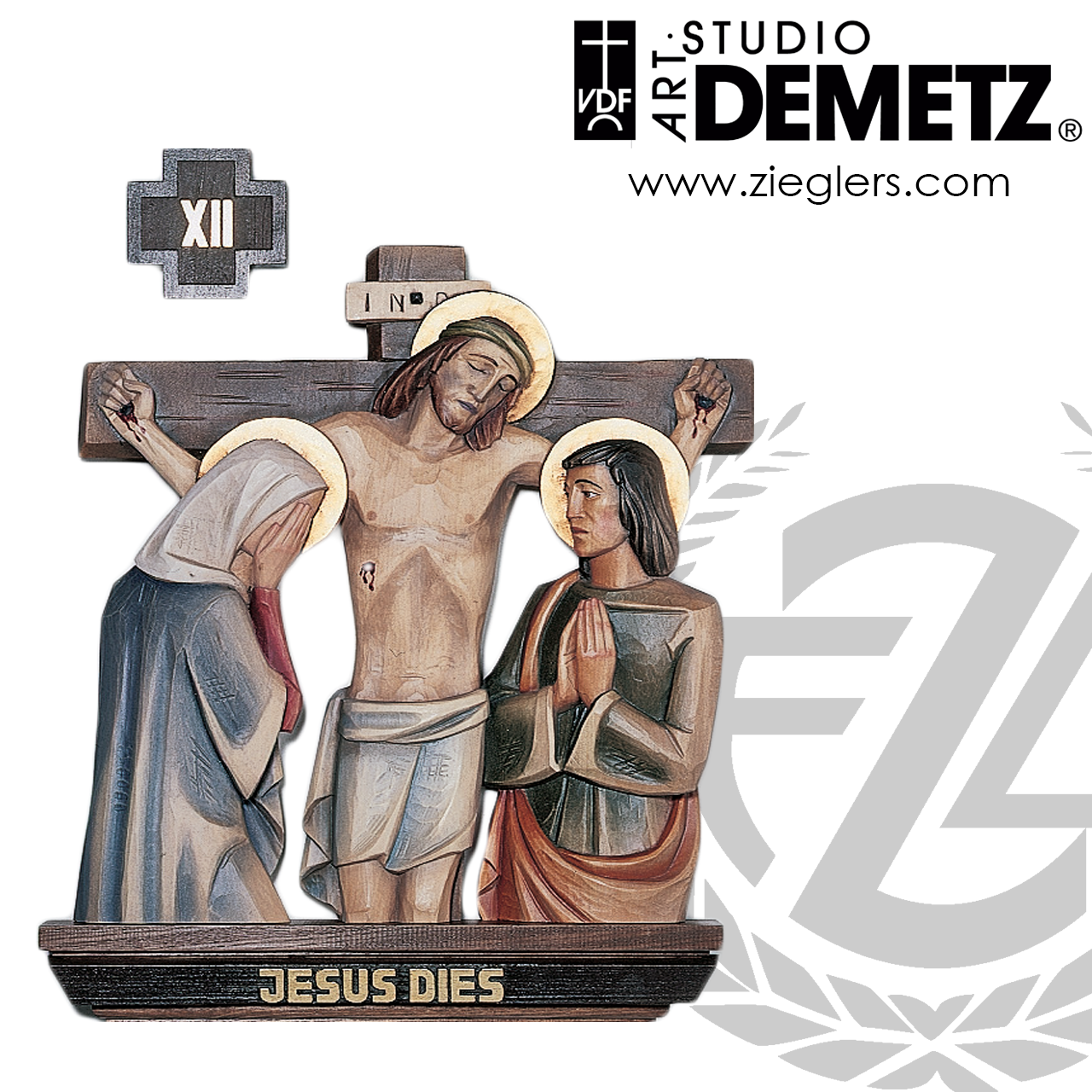 Stations of the Cross Relief Set, 3 Sizes, Wood or Fiberglass
