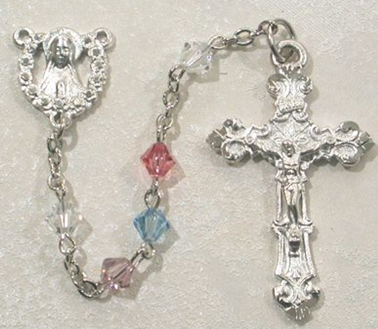 Rosary Beads | Ornate Crucifix | Blessed Mother Centerpiece