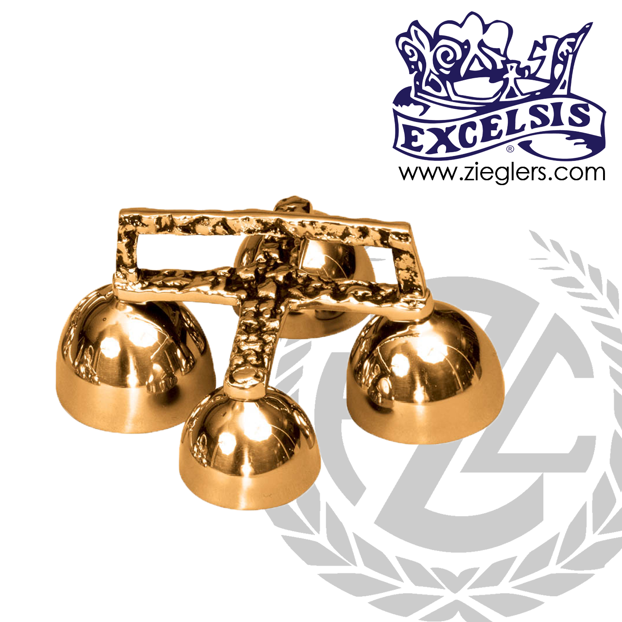 Altar Bells 4-Bell Embossed Brass