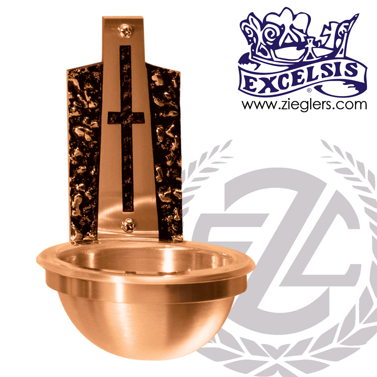 Holy Water Font, Wall Mount, Bronze, Contemporary Style, 252283