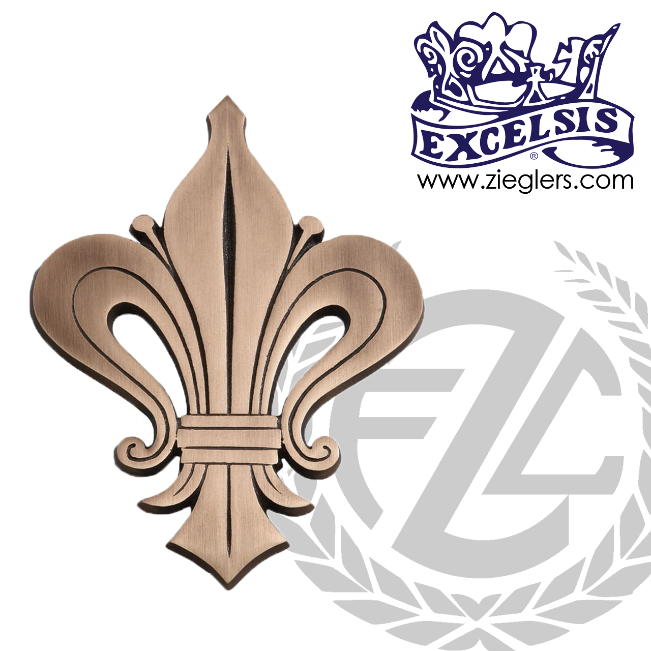 Fleur de Lis Wall Plaque | 6” x 8-1/2” | Bronze | Statuary Finish | 90996 |  USA