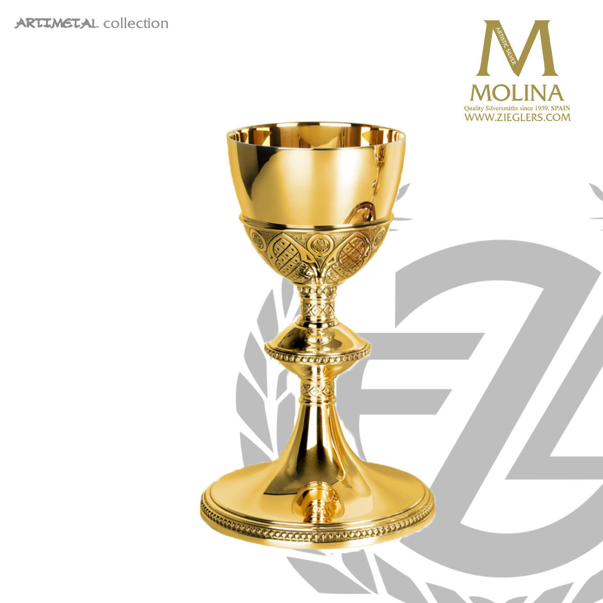 Gothic Chalice, Hand Chiseled Embellisments, 17 Oz, 5400, Spain