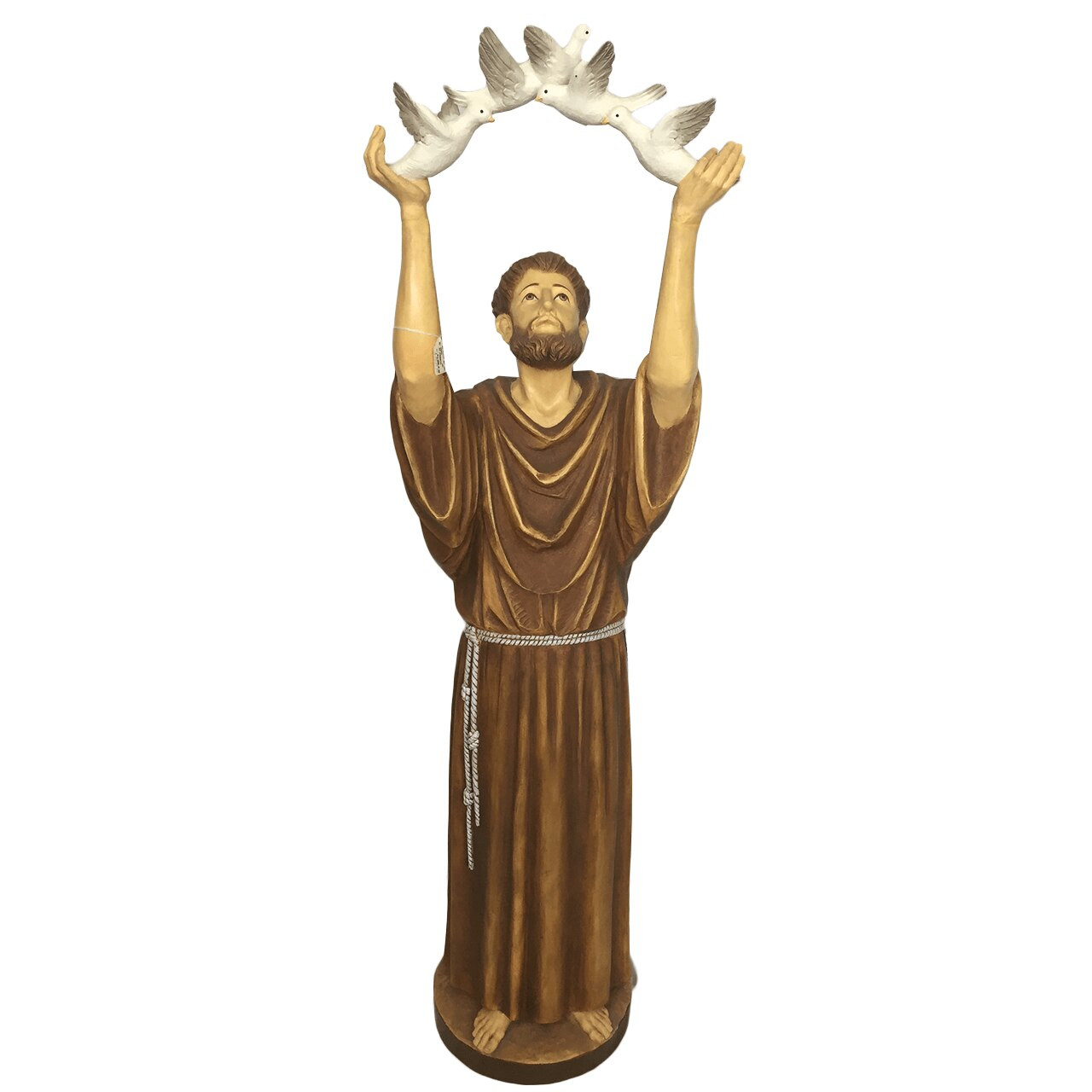 Saint Francis Statue | With Doves | Color | 48