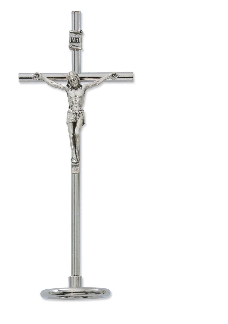 Standing Crucifix, Rounded Cross, 6-1/2