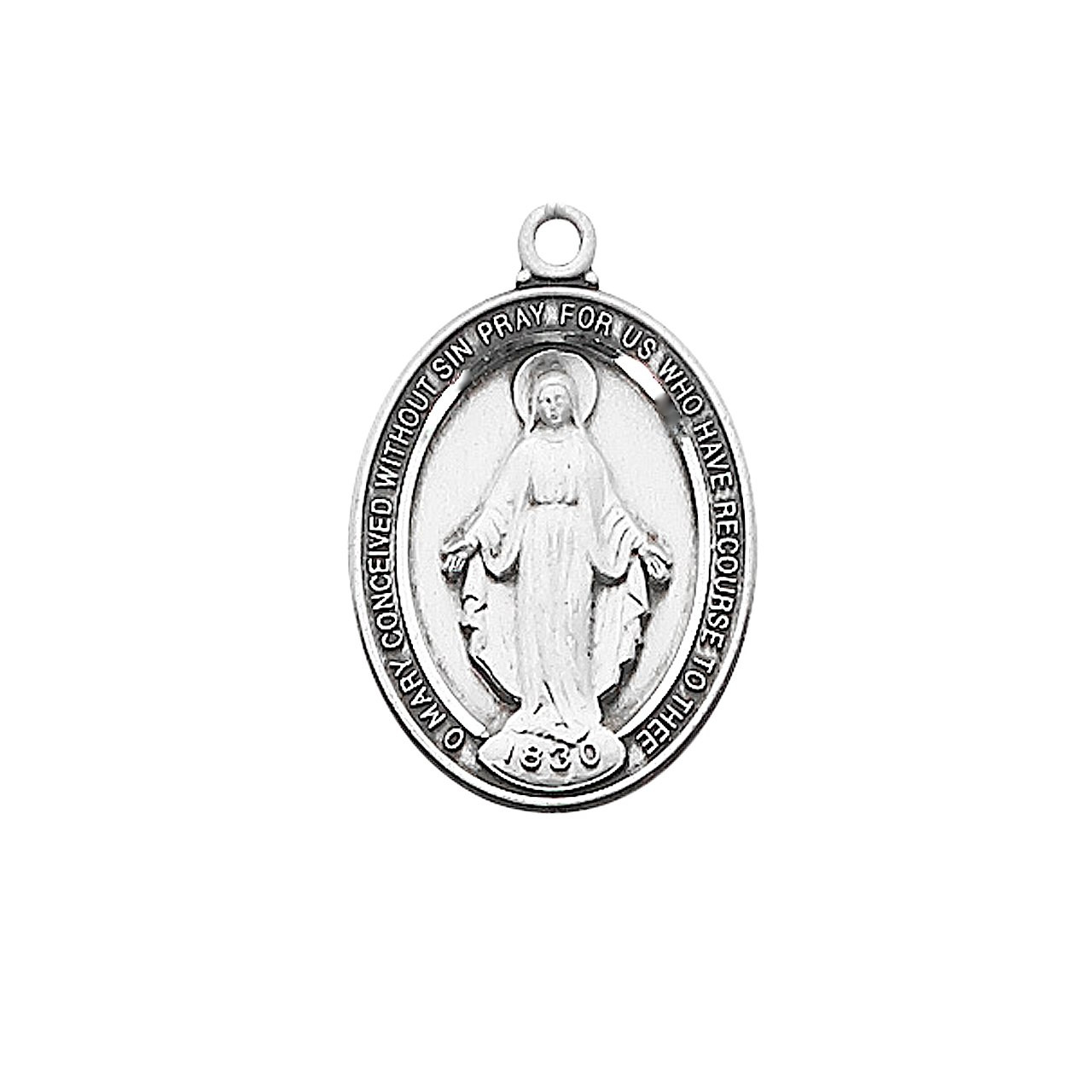 Miraculous Medal Pendant Necklace 