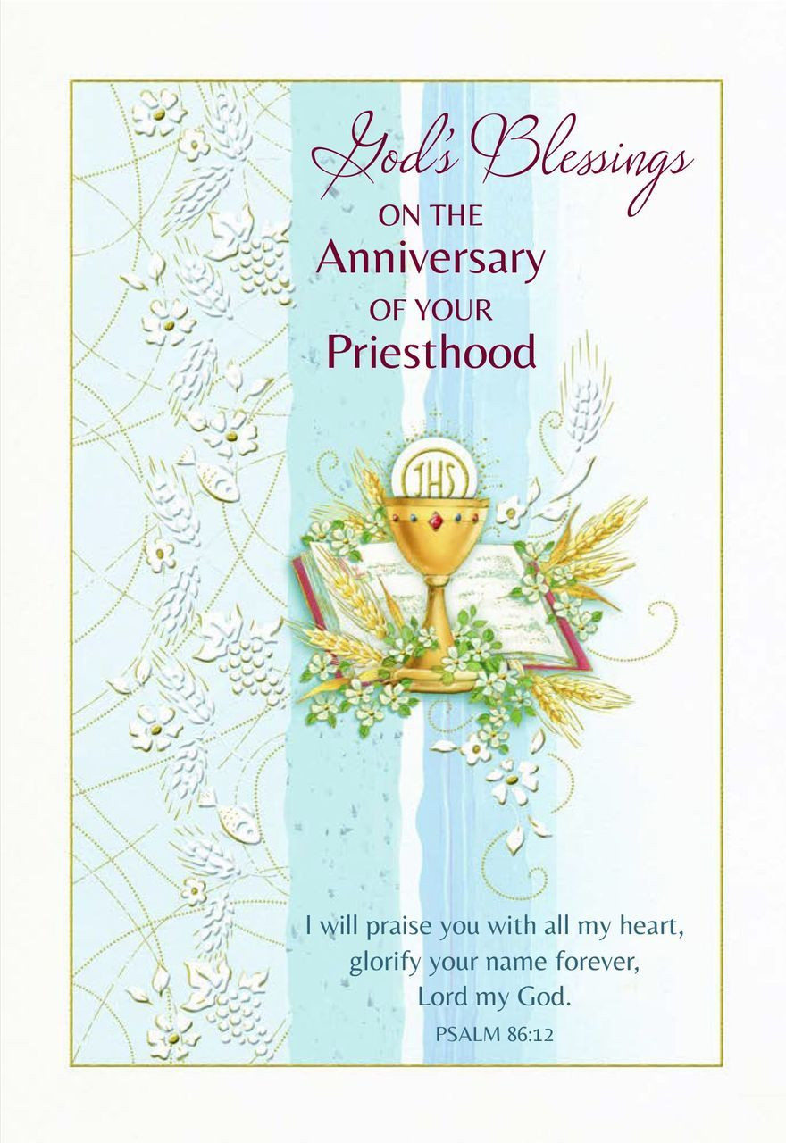 Priest’s Anniversary Greeting Card God's Blessings Blessed