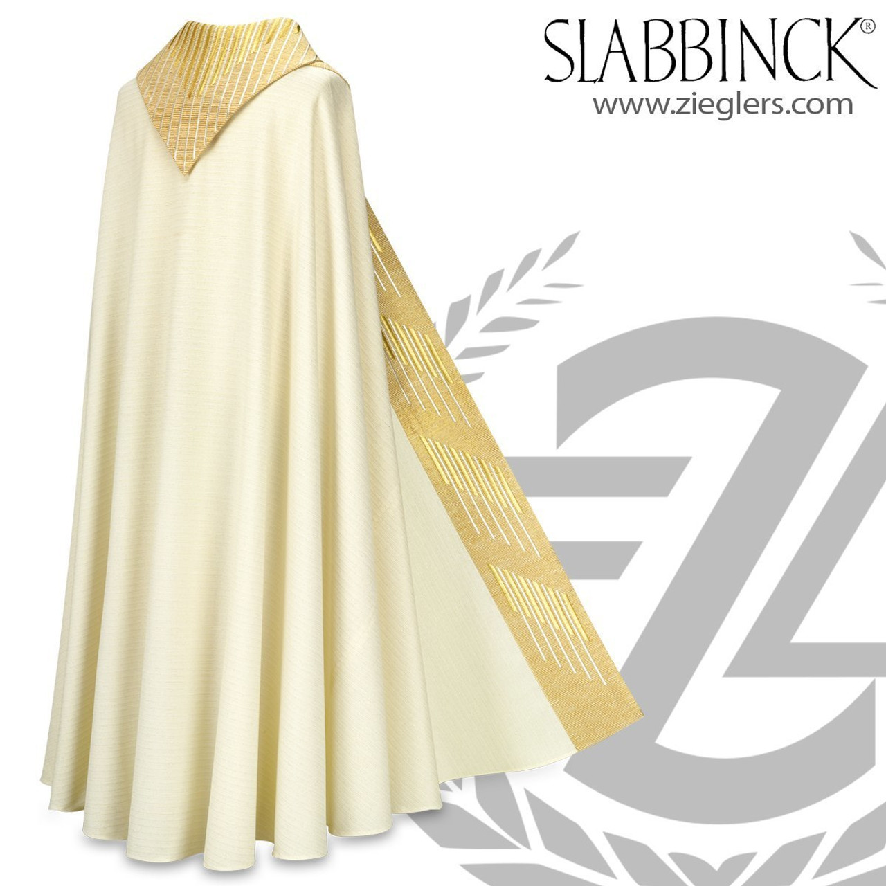 Pope Benedict Cope Gold Silver Embroidered Band Wool Silk Slabbinck 3850 F C Ziegler Company