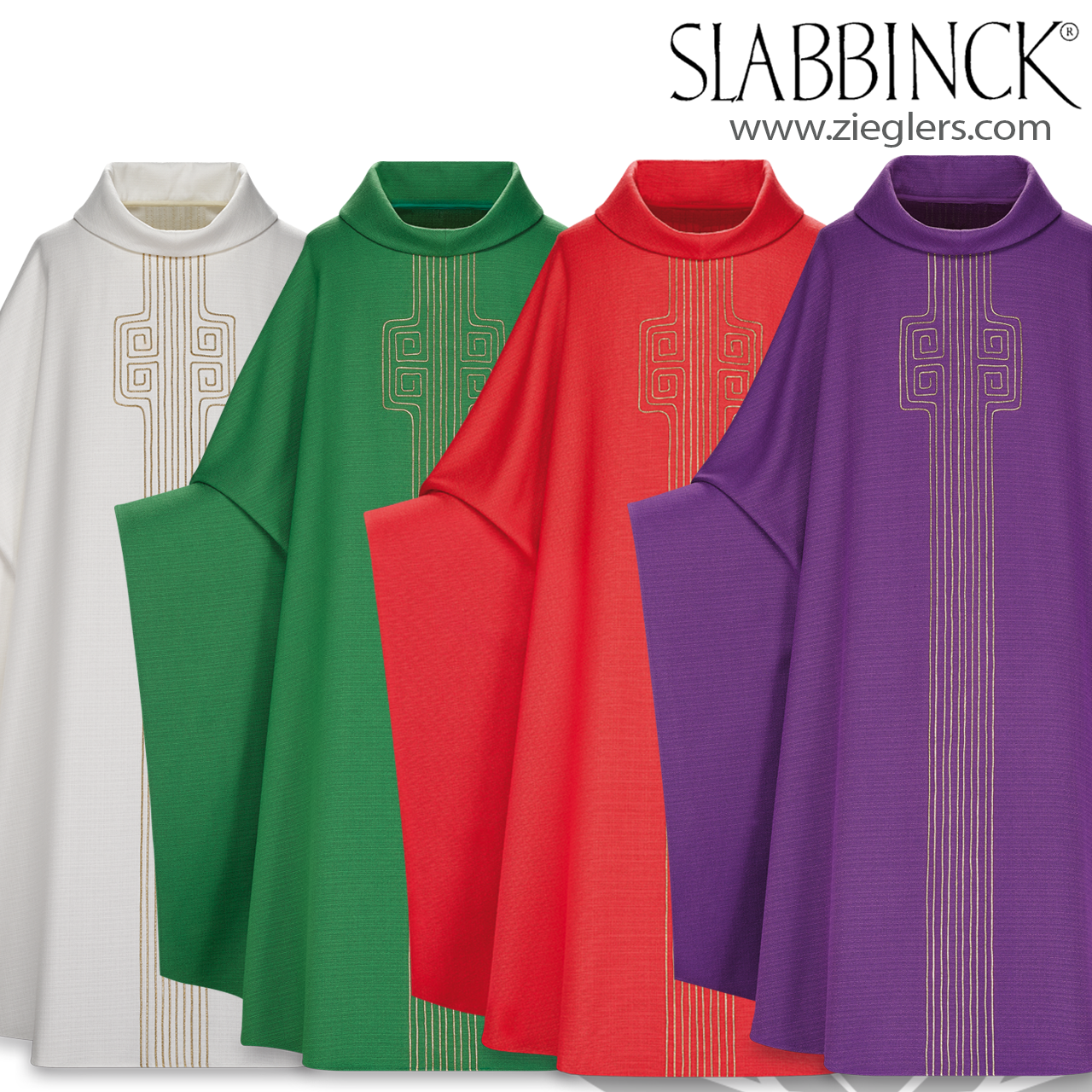 Monastic Chasuble Band Cross Roll Collar 4 Colors Slabbinck 25239 F C Ziegler Company