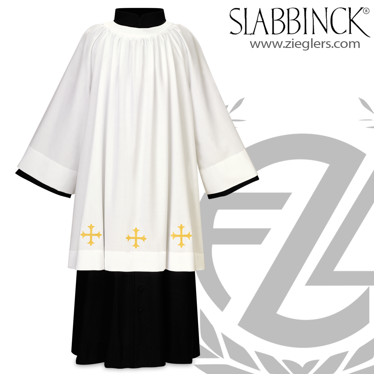 co.labore croix blanc 2個セット Surplice, Embroidered Crosses, 3 Sizes, Slabbinck, Belgium