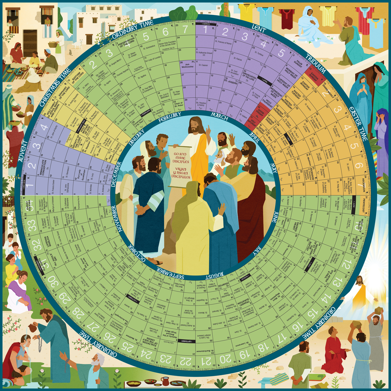 2020 Year Of Grace Liturgical Calendar Poster Large 26 X 26 F   LT YG20LP 2020 Year Of Grace Calendar  88844.1558103480 