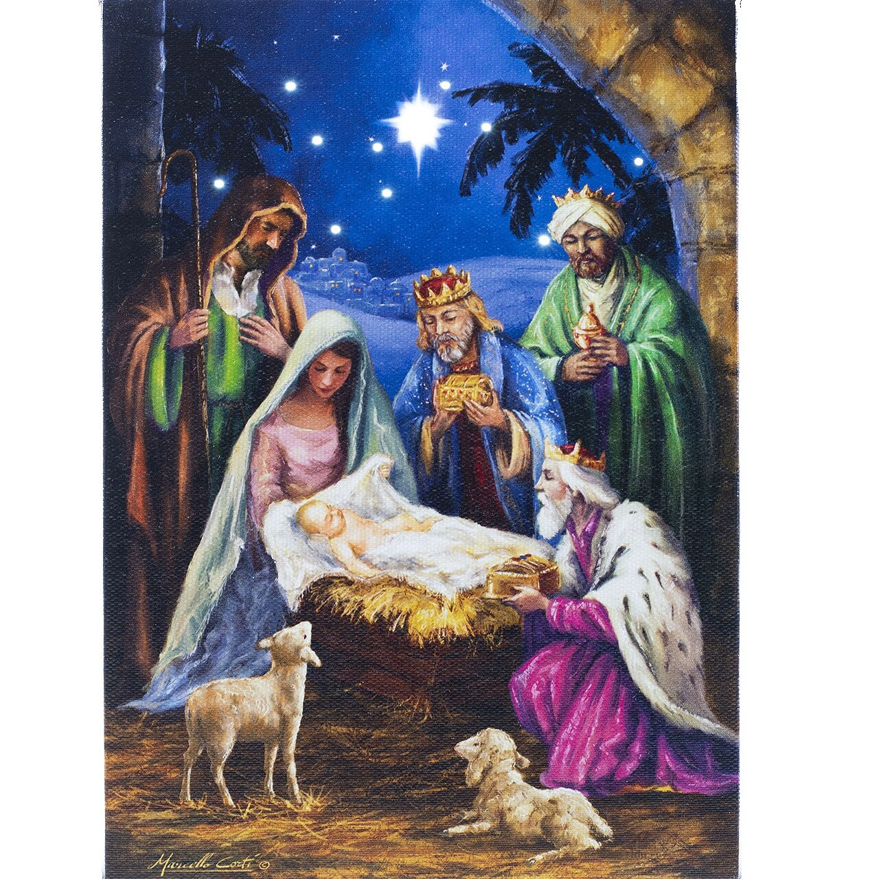 nativity star scene