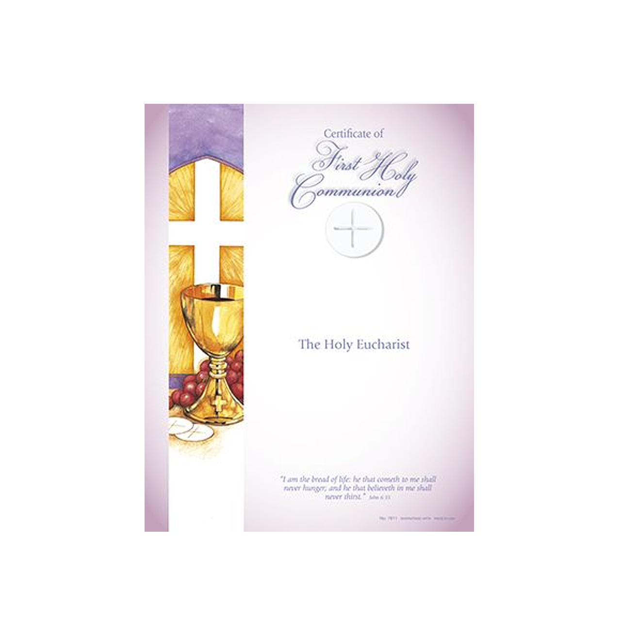 First Holy Communion Certificate | I Am The Bread | Package 25 | 1611 - F.C. Ziegler Company certificate-download-first-communion-english-augsburg-fortress