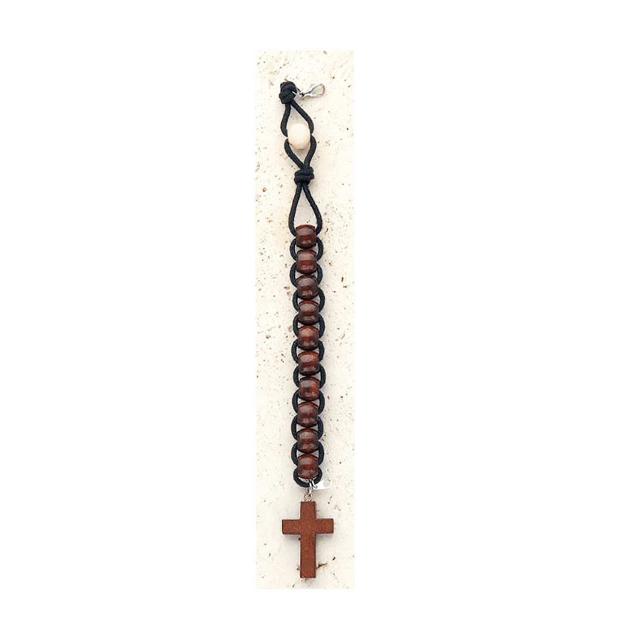 Buy Decade Rosary Bracelet with Pope Francis Cross and Black Cross