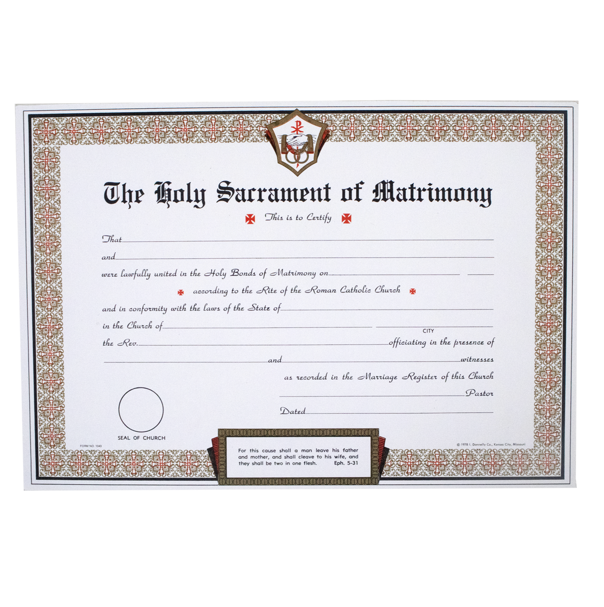 Missouri Marriage Certificate